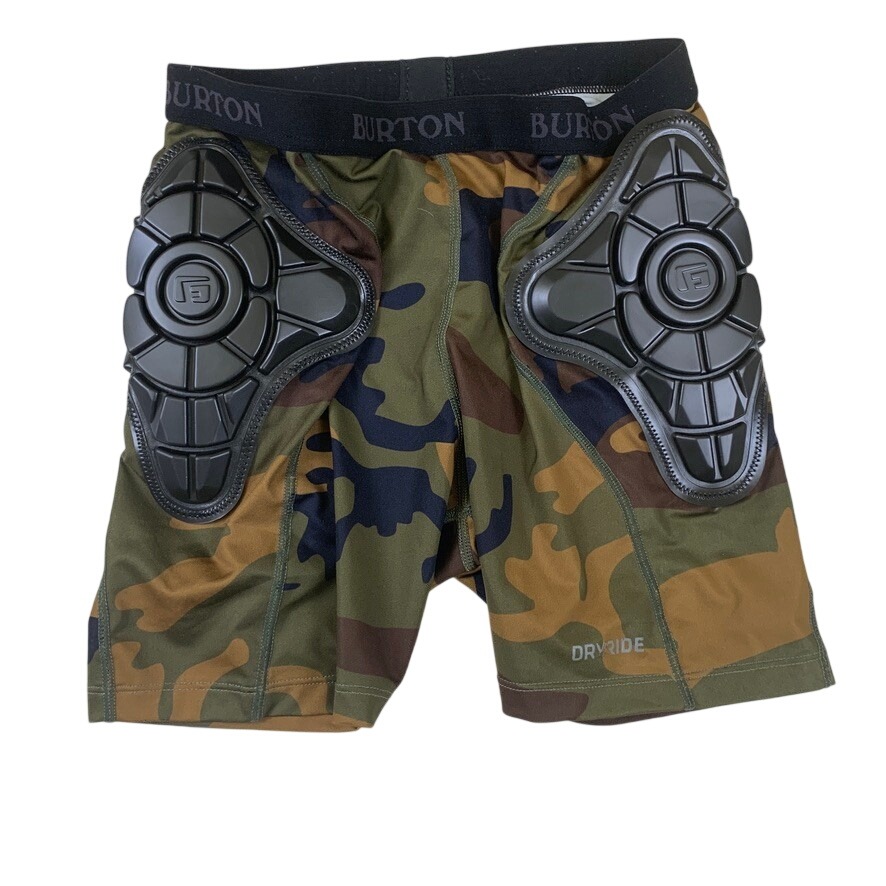 Burton Total Impact Shorts Camo G-Form Padded Snowboard Protection Mens Small